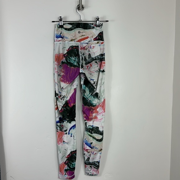 Lululemon High Times Multicolor Biggie Pigment Waves High Rise Leggings Pants 4 - Picture 8 of 11